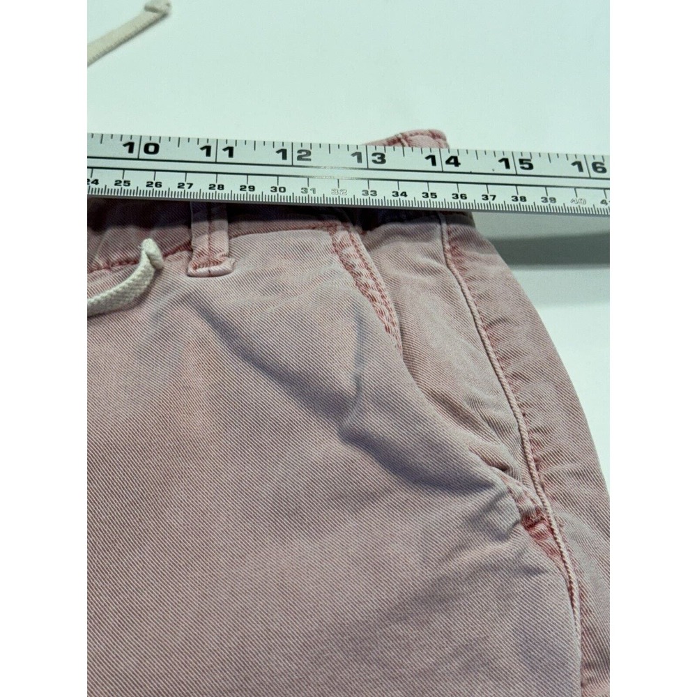 PAIGE Women's Christy High Rise Pants 29 Pink Drawstring Tapered Cropped Stretch - Picture 10 of 14